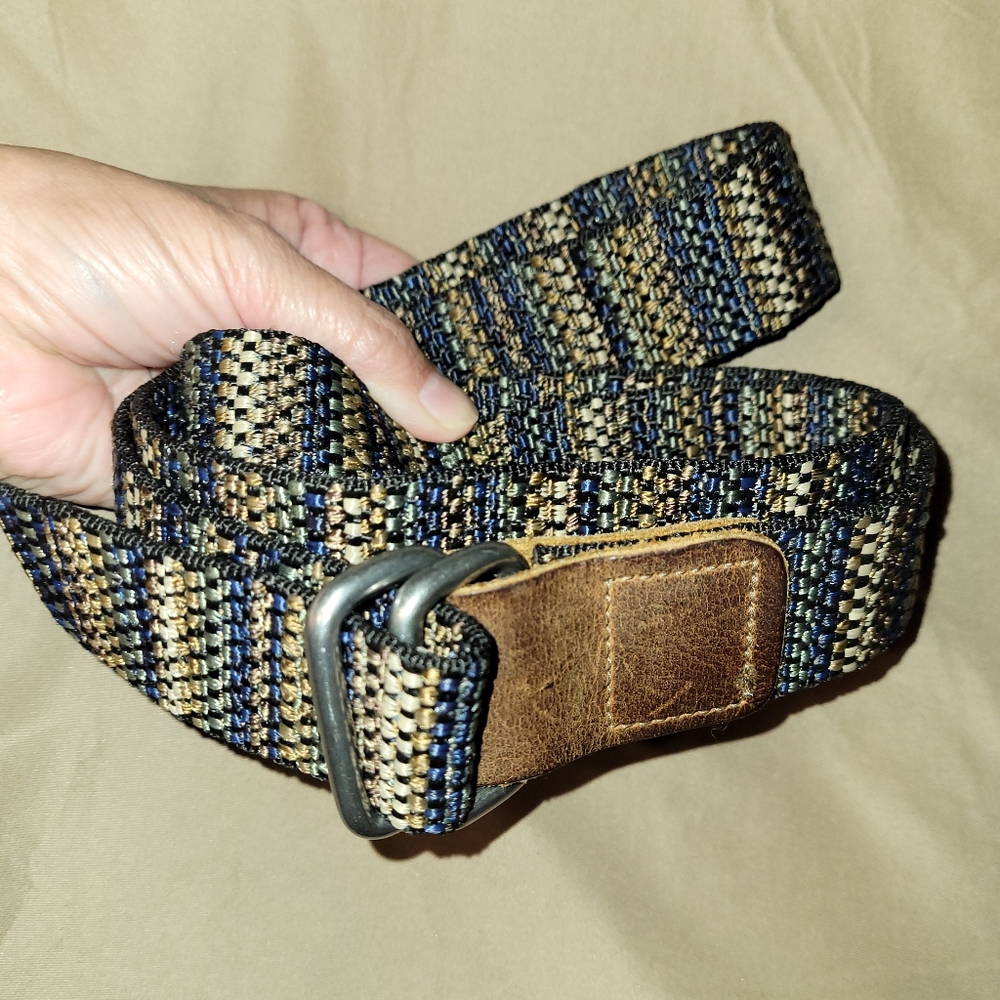 BISON DESIGNS D-Ring WOVEN BELT MENS SIZE Large